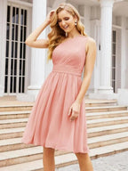 Numbersea Homecoming Dress One Shoulder Pleated Short Formal Prom Gowns 28046 by numbersea