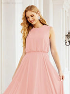 Numbersea Sleeveless Long Bridesmaid Dress A line Formal Evening Prom Gown 28025