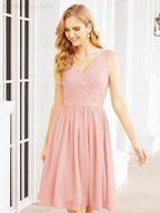 Numbersea Homecoming Dresses Knee Length Skirt V Back 28062 by numbersea