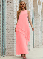 Chiffon Long Plus Size Mother of Bride Dresses Formal Bridesmaid Prom Gown SY28019