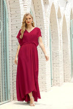 Numbersea Mother of The Bride Dresses Plus Size V-Neck Floor Length Formal Prom Dress for Wedding Guest 28020 by numbersea
