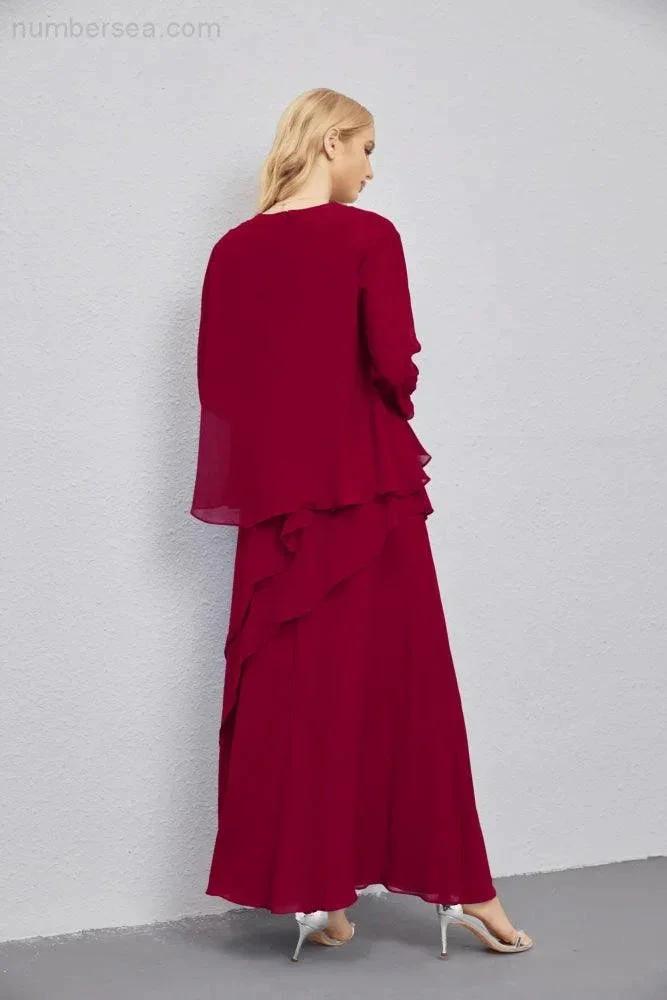 Mother of Bride Dresses with Open Front Lightweight Cardigan Formal Prom Gown 28081 by numbersea