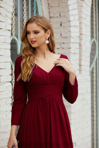 Numbersea Bridesmaid Dress Chiffon Formal Party Dress Evening Dress 28016