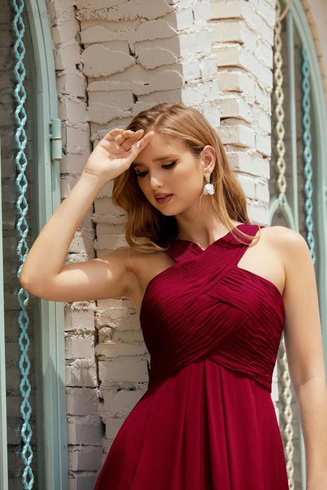 Halter Bridesmaid Dresses Formal Cocktail Prom Gown 28015 by numbersea