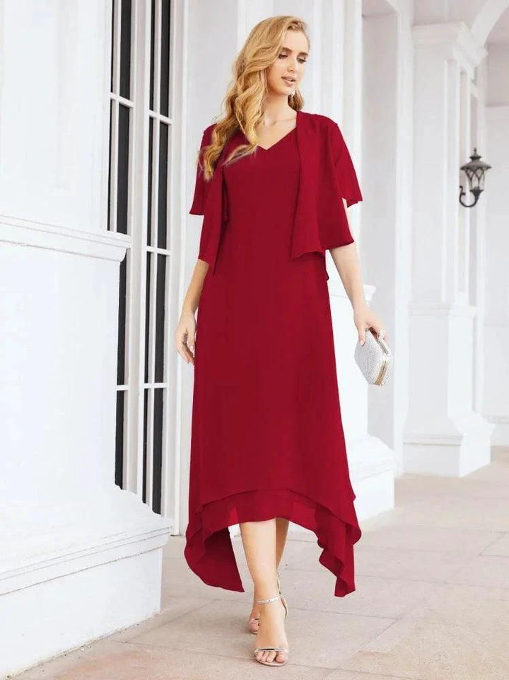 Sunnderly Two-Piece A-line Mother of The Bride Dress Formal Party Gown Dress SY28073 by numbersea