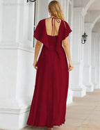 Numbersea Bridesmaid Dresses Backless Formal Prom Gowns for Evening Party Mother of The Bride Dress 28040 by numbersea