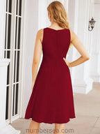 Sunnderly Mother of The Bride Dresses Prom Dress Casual Pleated Dress SY28065 by numbersea