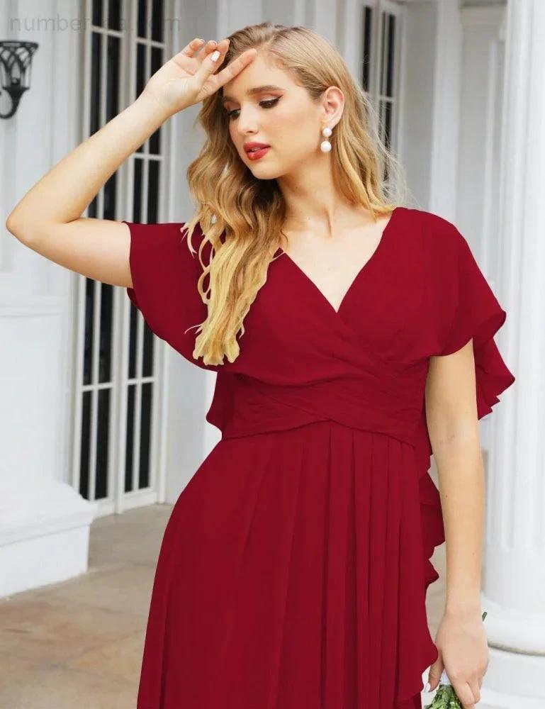 Numbersea Bridesmaid Dresses Backless Formal Prom Gowns for Evening Party Mother of The Bride Dress 28040 by numbersea