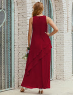 Chiffon Long Plus Size Mother of Bride Dresses Formal Bridesmaid Prom Gown SY28019