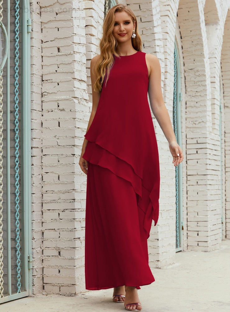 Chiffon Long Plus Size Mother of Bride Dresses Formal Bridesmaid Prom Gown SY28019