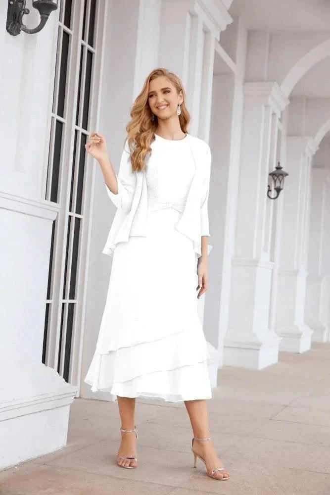 Sunnderly Two-Piece A-line Mother of The Bride Dress Formal Party Gown Dress SY28072 by numbersea