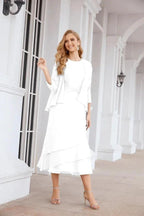 Sunnderly Two-Piece A-line Mother of The Bride Dress Formal Party Gown Dress SY28072 by numbersea