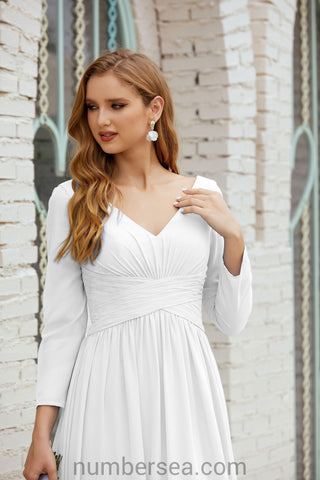 Numbersea Bridesmaid Dress Chiffon Formal Party Dress Evening Dress 28016