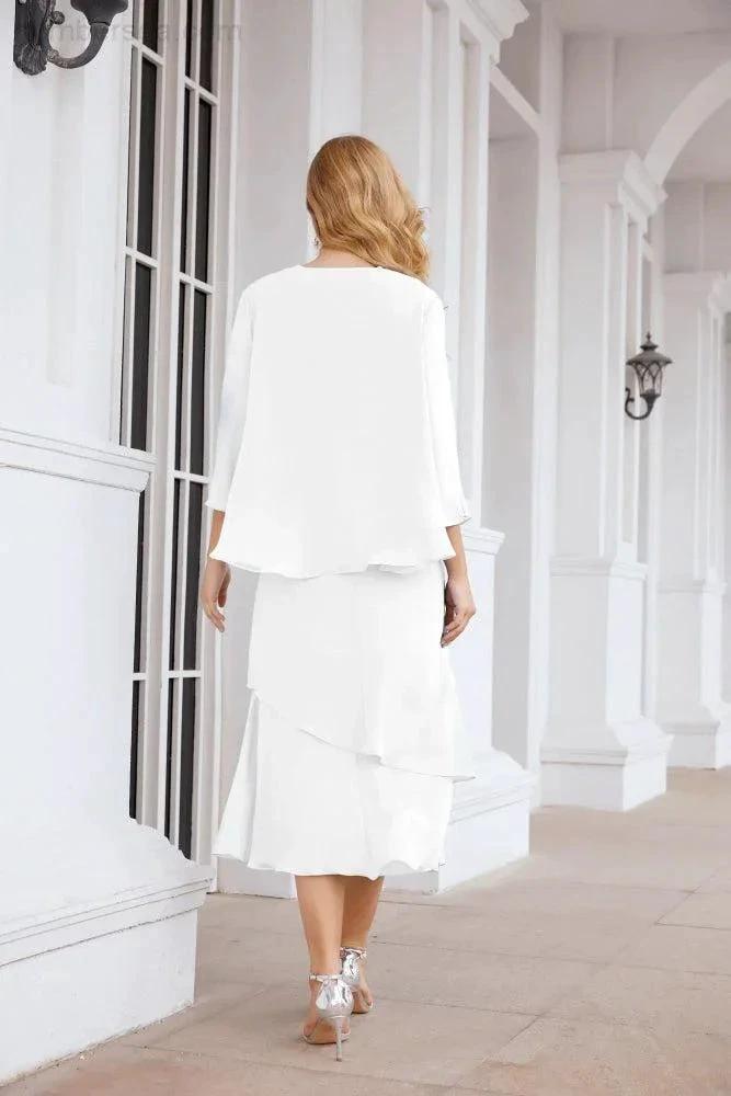 Sunnderly Two-Piece A-line Mother of The Bride Dress Formal Party Gown Dress SY28072 by numbersea