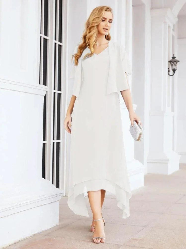 Sunnderly Two-Piece A-line Mother of The Bride Dress Formal Party Gown Dress SY28073 by numbersea