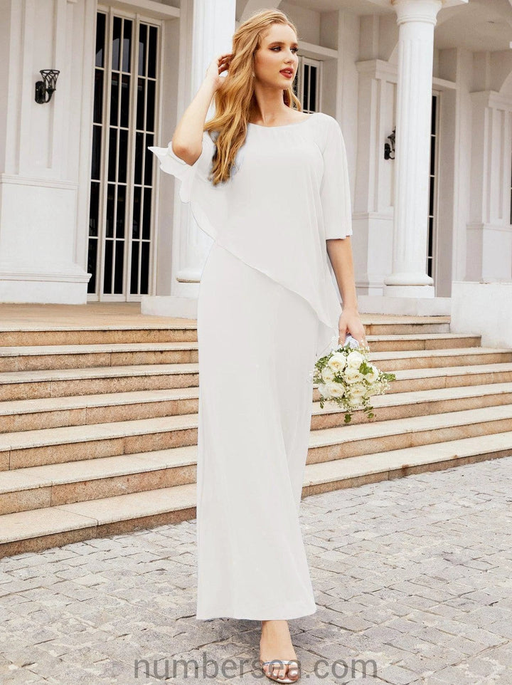 Sunnderly Formal Party Gown Dress Long Mother of The Bride Dresses with Ruffle Cape SY28026 by numbersea