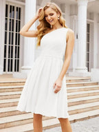 Numbersea Homecoming Dress One Shoulder Pleated Short Formal Prom Gowns 28046 by numbersea