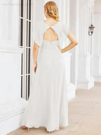 Sunnderly Bridesmaid Dresses Cape Formal Prom Dress Open Back Gowns for Mother of The Bride SY28058 by numbersea