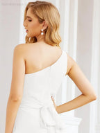 Numbersea One Shoulder Bridesmaid Dresses Long Formal Prom Gowns 28048