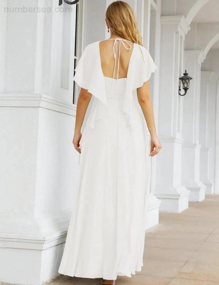 Numbersea Bridesmaid Dresses Backless Formal Prom Gowns for Evening Party Mother of The Bride Dress 28040 by numbersea