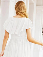 Bridesmaid Dresses with Flutter Sleeves Formal Evening Party Prom Gowns 28044 by numbersea