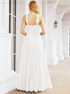 Numbersea Abiti da damigella incrociati con collo all'americana per festa, matrimonio, sera, ballo di fine anno, abiti lunghi da ballo 28053