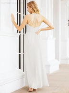 Numbersea Spaghetti Strap Bridesmaid Dresses V-Neck Long A-Line Formal Prom Gowns 28063 by numbersea