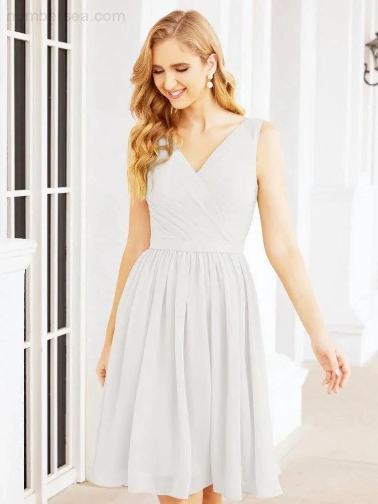 Numbersea Homecoming Dresses Knee Length Skirt V Back 28062 by numbersea