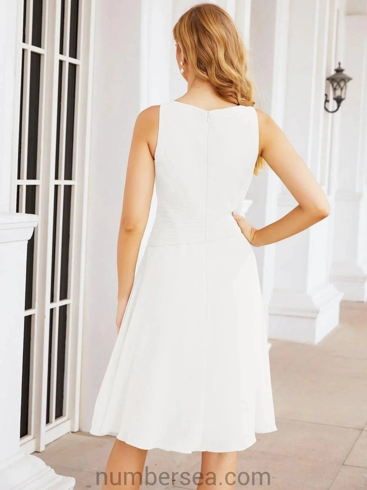 Sunnderly Mother of The Bride Dresses Prom Dress Casual Pleated Dress SY28065 by numbersea