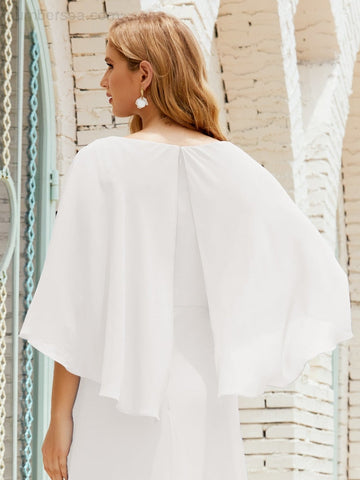 Sunnderly  Bridesmaid Dress Women Long Sleeve V-Neck Chiffon Formal Wedding Party Dress SY28018