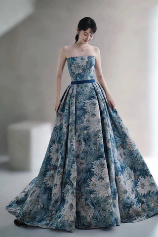 New Style Detachable Sleeve Long Prom Dress Unique Formal Evening Dress Y6081