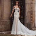 CHANDELA Charming Wedding Dresses Scoop Spaghetti Straps Trumpet Appliques Bridal Gown Robe De Mariée For Women Custom Made by payinti