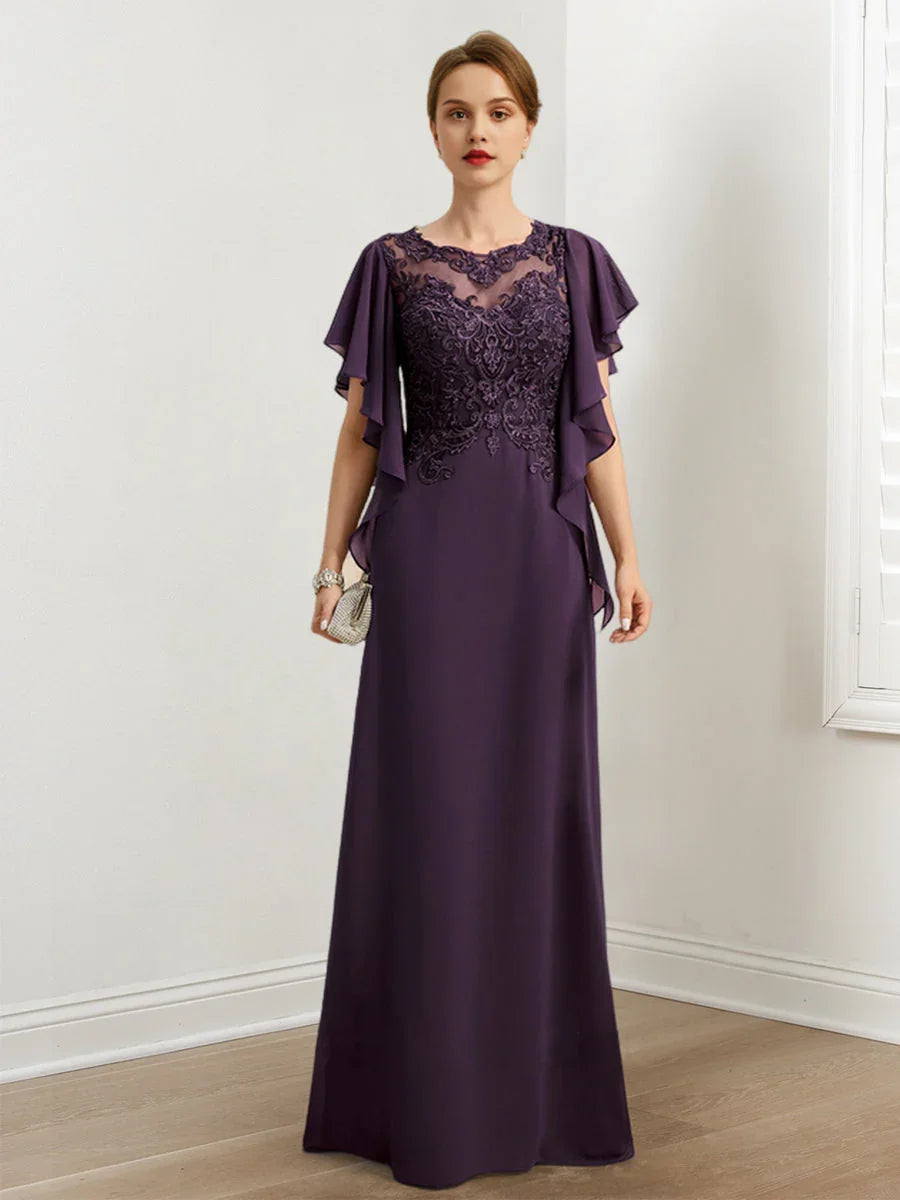 Vestidos de madre de la novia de corte A/princesa con apliques 