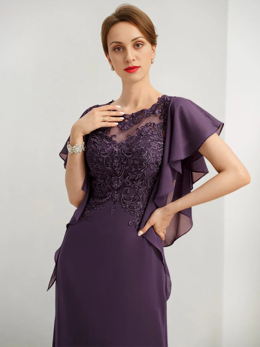 Vestidos de madre de la novia de corte A/princesa con apliques 