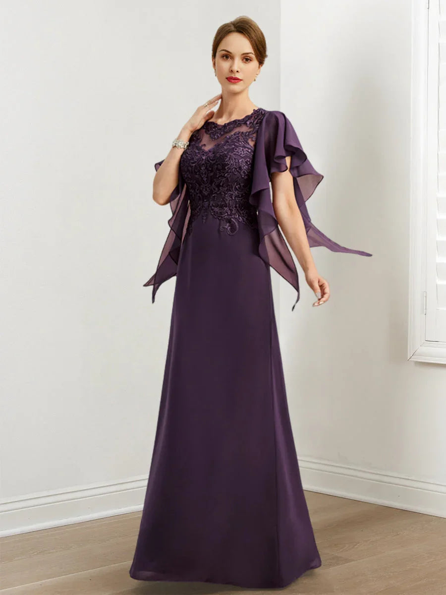 Vestidos de madre de la novia de corte A/princesa con apliques 