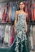 Lorelei |Mermaid Spaghetti Straps Lace Tulle Prom Dress by KissProm