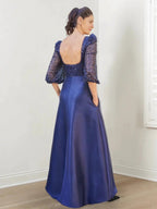A-Line/Princess Square Neck Mother of the Bride Dresses with Sequins & Pockets by Dreamylily