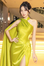 Gorgeous Green Halter Satin Slit Mermaid Prom Dress Long Evening Dress Y8562 by simplepromdress