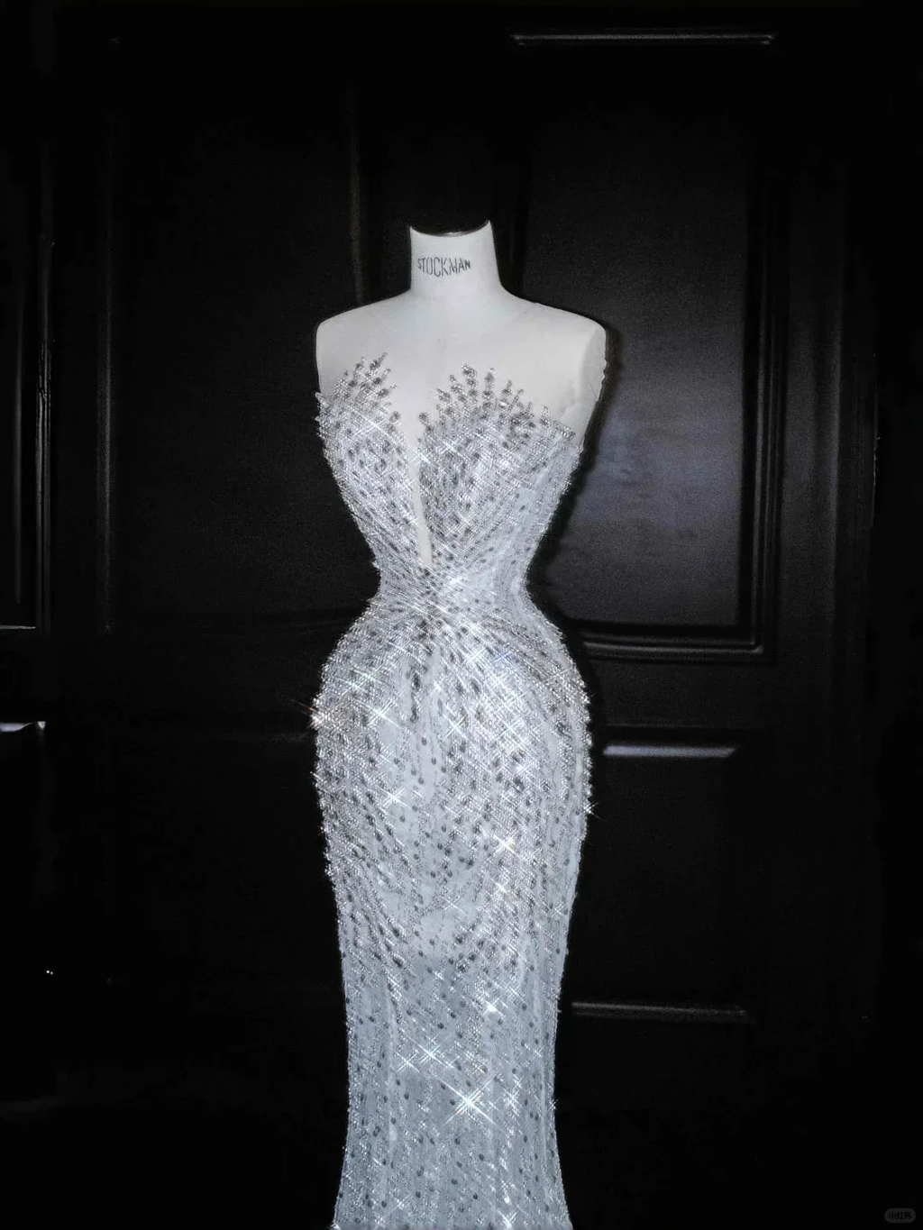 Romantic White Tulle Sequin Beaded Mermaid Wedding Dress,Long Prom Evening Dress Y8667 by simplepromdress