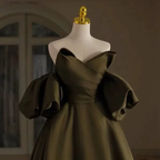 Satin Bridal Dress,Unique Wedding Dress,Army Green Bridal Dress Y6813 by simplepromdress