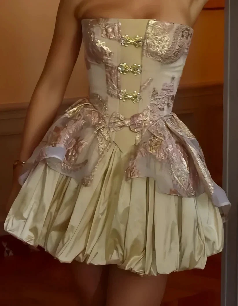 Fashion Strapless Short Prom Dress Cute Homecoming Dress Birthday Dress Y7775 by simplepromdress