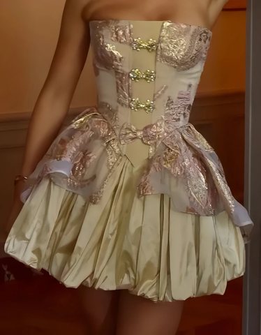Fashion Strapless Short Prom Dress Cute Homecoming Dress Birthday Dress Y7775