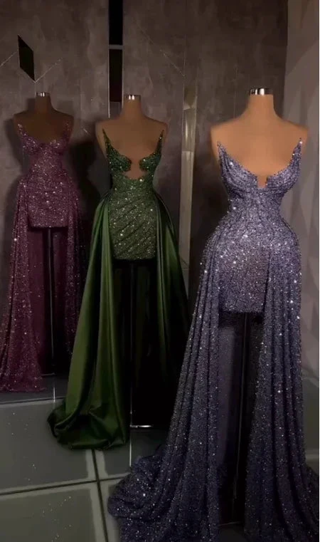 Sparkly Sheath Sequins Prom Evening Dress Y8369 by simplepromdress