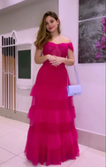 Stunning Off The Shoulder Tulle Evening Dress,Gala Dress Y5647 by simplepromdress