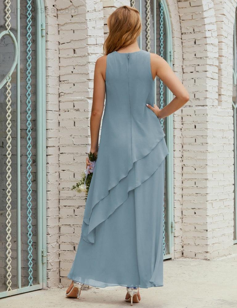 Chiffon Long Plus Size Mother of Bride Dresses Formal Bridesmaid Prom Gown SY28019