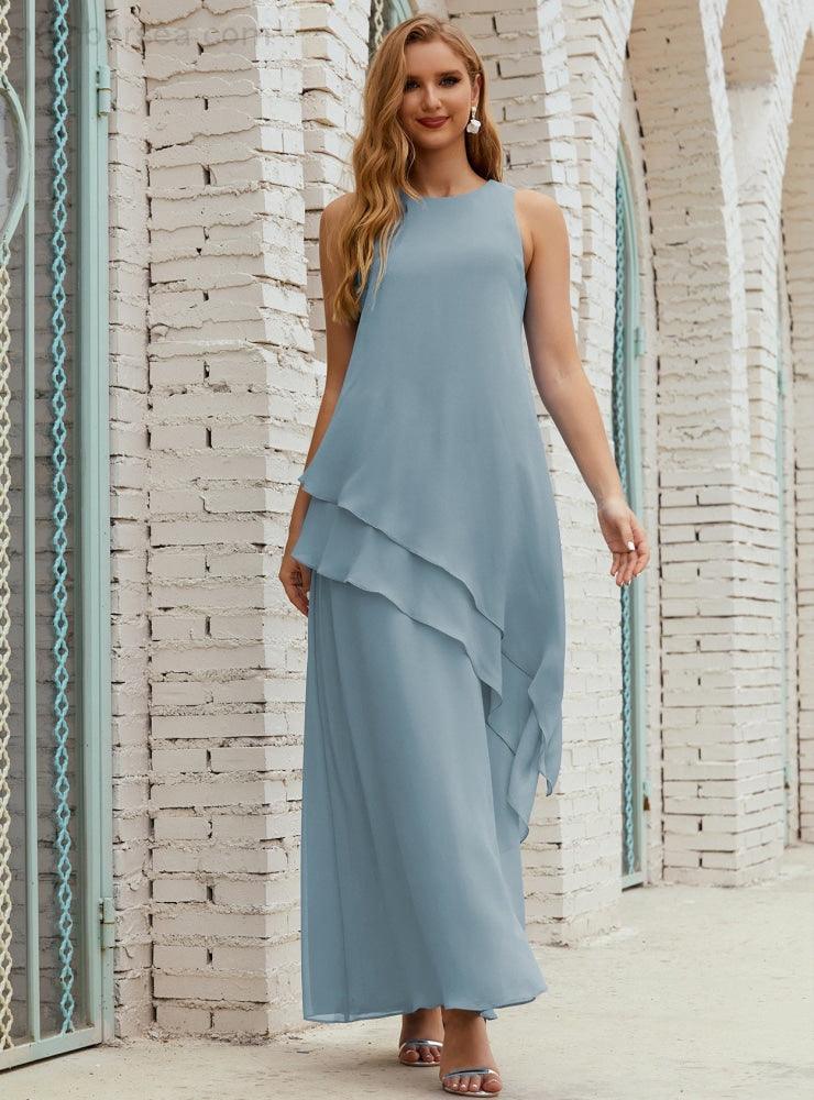 Chiffon Long Plus Size Mother of Bride Dresses Formal Bridesmaid Prom Gown SY28019