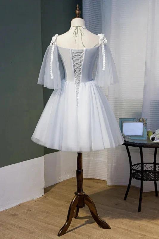 Chic Sleeveless Lace Appliques Tulle Princess Homecoming Dresses by Cicinia