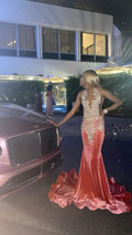Sexy Mermaid Sparkly Black Girls Long Evening Dresses Y4241 by simplepromdress