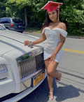 Off The Shoulder White Homecoming Dress White Graduation Dress White Cocktail Dress Y2009 by simplepromdress