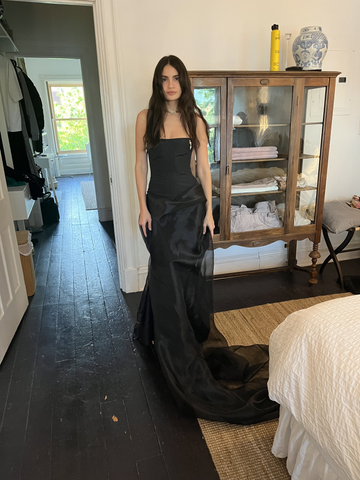 Charming Black Prom Dress Retro Black Evening Dress Y4625